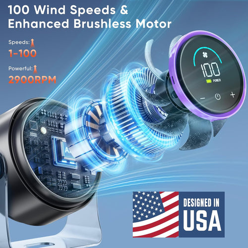 BreezeMax Turbo Compact Desk Fan